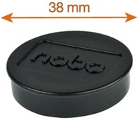 Aimant Nobo 38mm noir 10 pièces 10 Stuk-1
