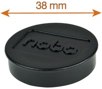 Aimant Nobo 38mm noir 10 pièces 10 Stuk-1