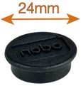 Aimant Nobo 24mm noir 10 pièces 10 Stuk-1