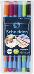 Stylo bille Schneider Slider Edge Extra Large étui de 6 couleurs 6 Stuk