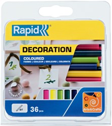 Bâton de colle Rapid 7mm 5 couleurs assorti 36 pièces 36 Stuk