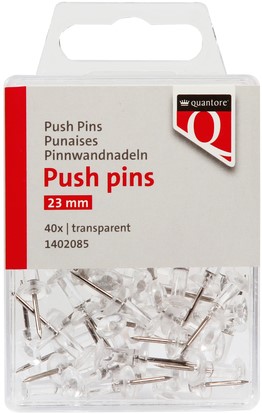 Punaise Push pins Quantore transparent 40 pièces 40 Stuk