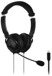 Headset Kensington USB-C Hi-Fi mic zwart 1 Stuk