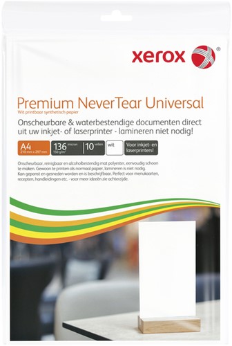 Nevertear Xerox Premium Universal A4 136micron wit 10 Vel