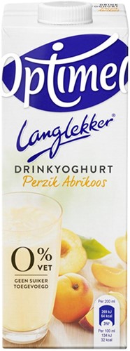 Yaourt à boire Optimel LekkerLang pêche abricot 1 litre 1 Stuk