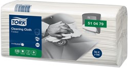 Chiffon de nettoyage Tork Premium W4 510479 plié 1 épaisseur 4x 120 feuilles blanc 4 pak