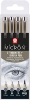Fineliner Sakura Pigma Micron koelgrijs 4 maten 4 Stuk