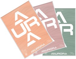 Bloc-notes Aurora A4 ligné 100 feuilles 70g assorti 1 Stuk