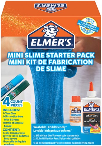 Kinderlijm Elmer's slijmkit mini blue en green 4 Stuk