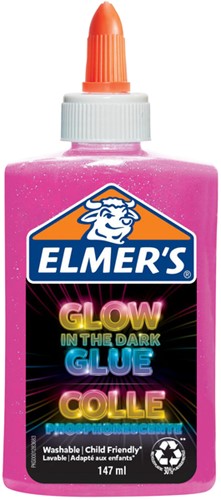 Kinderlijm Elmer's 147ml Glow in the dark pink 1 Stuk