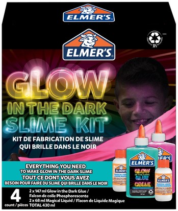 Slime enfant Elmer's kit Glow in the dark 4 Stuk bij Bonnet Office Supplies