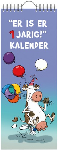Verjaardagskalender Lannoo Ritstier 130x325 blauw 1 Stuk