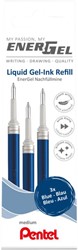 Recharge roller Pentel Energel  LR7 Medium bleu set 3 pièces 3 Stuk
