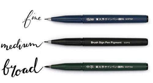 Feutre pinceau Pentel XSESP15 noir blister 3 pièces 3 Stuk-2