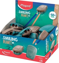 Taille-crayon Maped Smiling Planet 2 trous présentoir 25 pièces 1 Stuk