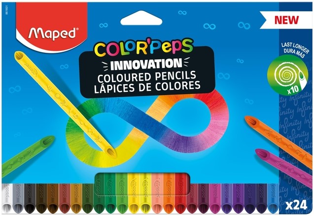 Crayon de couleur Maped Color'Peps Infinity boîte 24 couleurs 24 Stuk bij  Bonnet Office Supplies