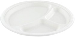 Bord IEZZY Ø260mm 3v suikerriet wit 50st 50 Stuk