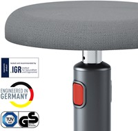 Actieve zit-sta kruk Leitz Ergo Cosy grijs 1 Stuk-2