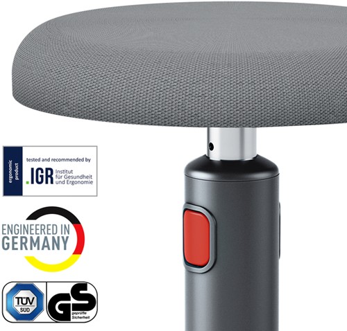 Actieve zit-sta kruk Leitz Ergo Cosy grijs 1 Stuk-2