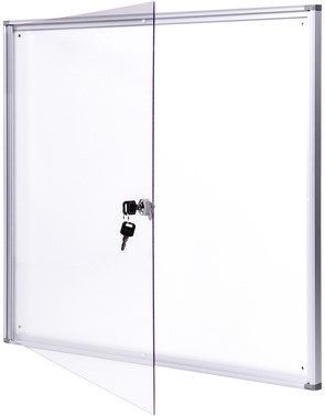 Vitrine murale intérieur MAULextraslim tableau blanc 6x A4 avec serrure 1 Stuk-2