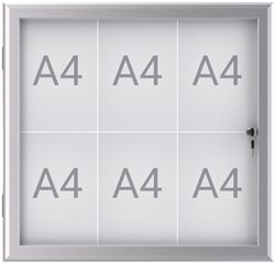 Vitrine murale intérieur/extérieur MAULexcite tableau blanc 6x A4 avec serrure 1 Stuk