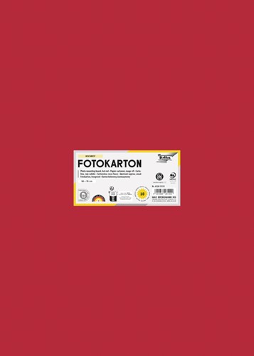 Carton photo Folia 50x70cm 300g 10 feuilles n° 20 rouge 1 Stuk