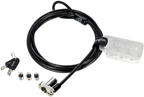 Câble de sécurité Kensington Universel 3-en-1 ordinateur portable avec clé 1 Stuk
