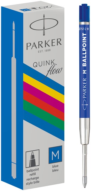 Recharge stylo bille Parker Economic bleu Medium 1 Stuk bij Bonnet Office  Supplies