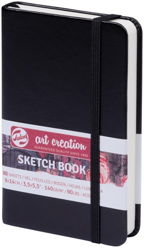 Carnet de croquis Talens Art Creation 90x140mm 140g 80 feuilles noir 1 Stuk