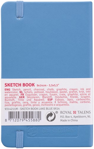 Cahier de croquis Talens Art Creation 90x140mm 140g 80 feuilles bleu clair 1 Stuk-2