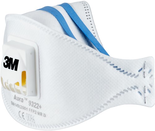 Masque de protection 3M Aura ponçage 9322 FFP2 avec valve 2 pièces 2 Stuk-1