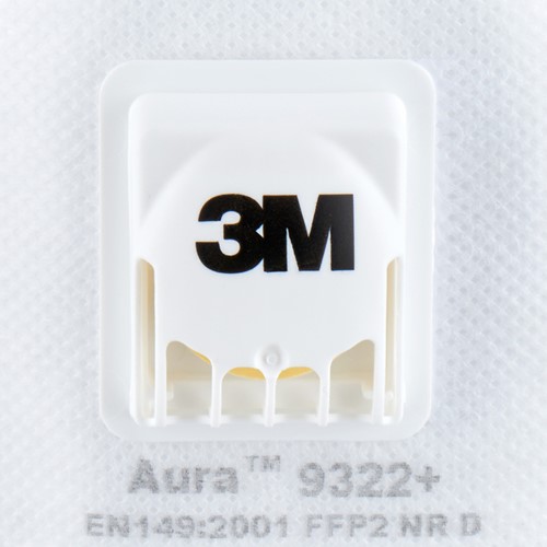 Stofmasker 3M Aura 9322 FFP2  ventiel 2st 2 Stuk-3