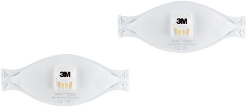 Masque de protection 3M Aura ponçage 9322 FFP2 avec valve 2 pièces 2 Stuk-4
