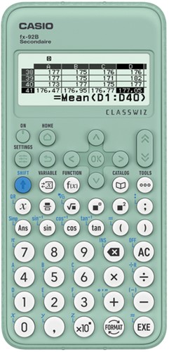 Rekenmachine Casio Classwiz fx-92B Secondaire 1 Stuk