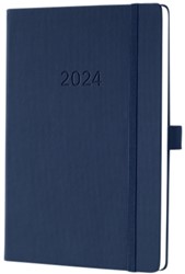 Sigel Conceptum A5 agenda semainier 2024 vintage couverture rigide - gris  foncé Sigel