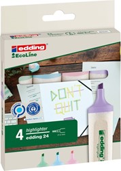 Surligneur edding 24 EcoLine pastel assorti set 4 pièces 4 Stuk