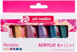Peinture acrylique Talens Art Creation Metallic 12ml set 6 couleurs 6 Stuk