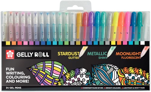 Stylo gel Sakura Gelly Roll Mix set 24 couleurs 24 Stuk