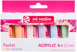 Peinture acrylique Talens Art Creation Pastel 12ml set 6 couleurs 6 Stuk