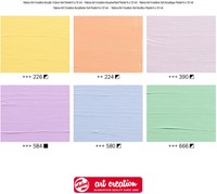 Peinture acrylique Talens Art Creation Pastel 12ml set 6 couleurs 6 Stuk-2