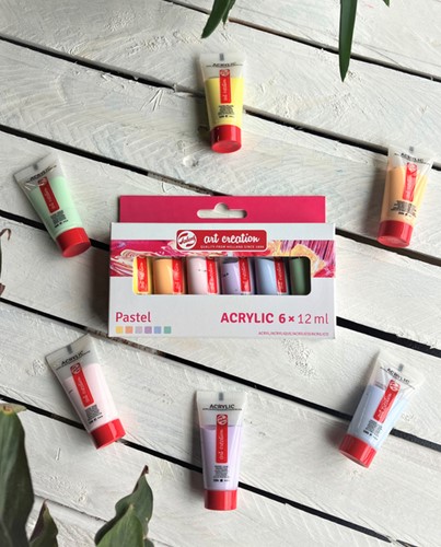 Peinture acrylique Talens Art Creation Pastel 12ml set 6 couleurs 6 Stuk-1