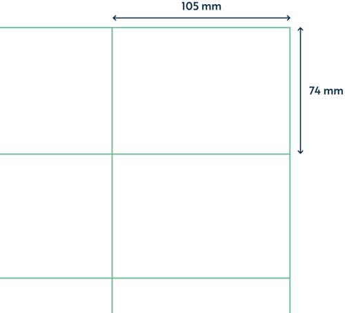 Etiket Qbasic A4 1.000 vel 105x74mm 8000 labels 1000 Vel