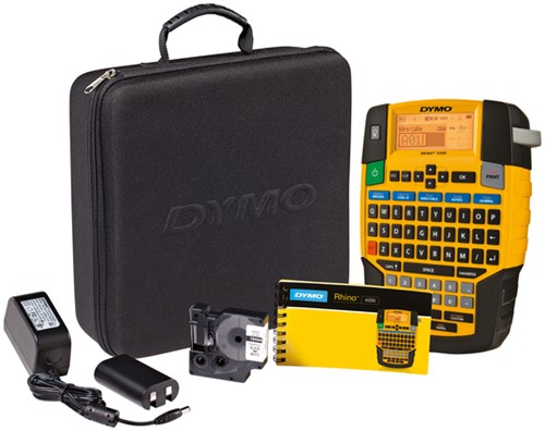 Etiqueteuse Dymo Rhino 4200 Industriel Azerty 19mm jaune coffret 1 Stuk