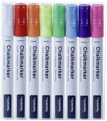 Marqueur craie Europel 3mm assorti étui 8 pièces 8 Stuk
