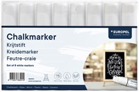 Marqueur craie Europel 15mm blanc étui 8 pièces 8 Stuk-2
