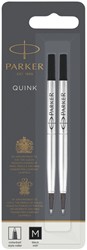 Recharge roller Parker Quink Medium noir blister 2 pièces 2 Stuk