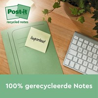 Memoblok Post-it 654 RSS12CY 76x76mm geel 14+4 18 Stuk-3