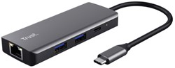 Adaptateur Trust DALYX 6-en-1 USB-C multiport gris 1 Stuk