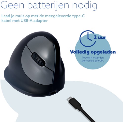 Souris ergonomique R-go HE Break sans fil Droitier S 1 Stuk-4