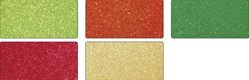 Glitterkarton Folia 50x70cm 300gr 5vel orient ass 5 Vel